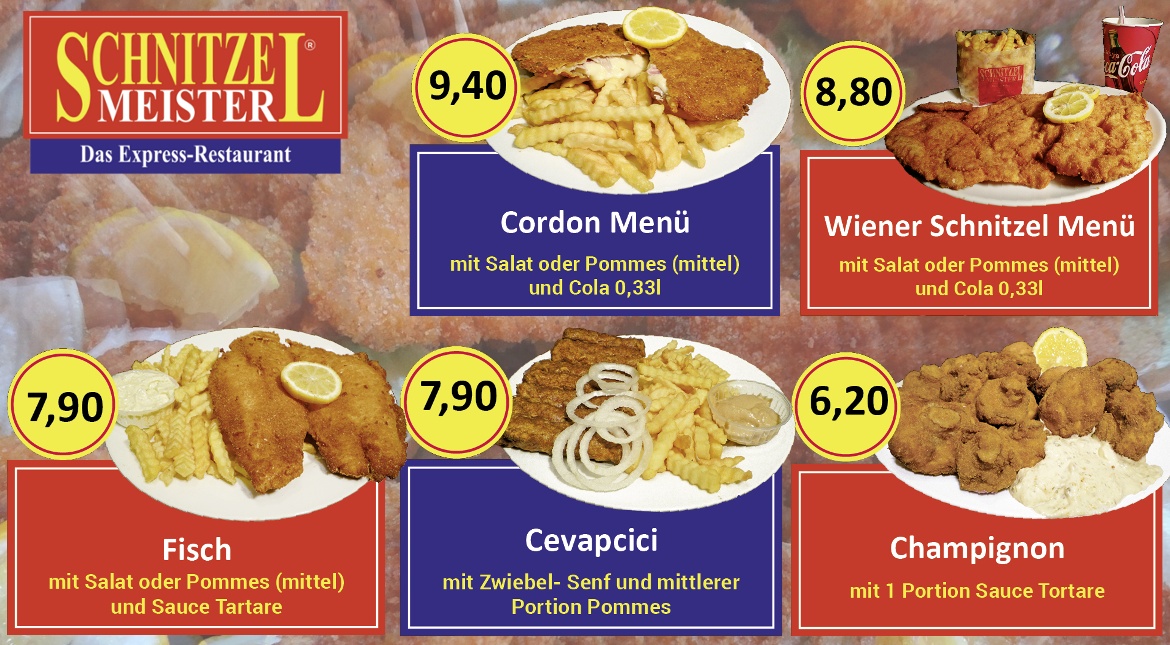 Schnitzelmeister - Menüs